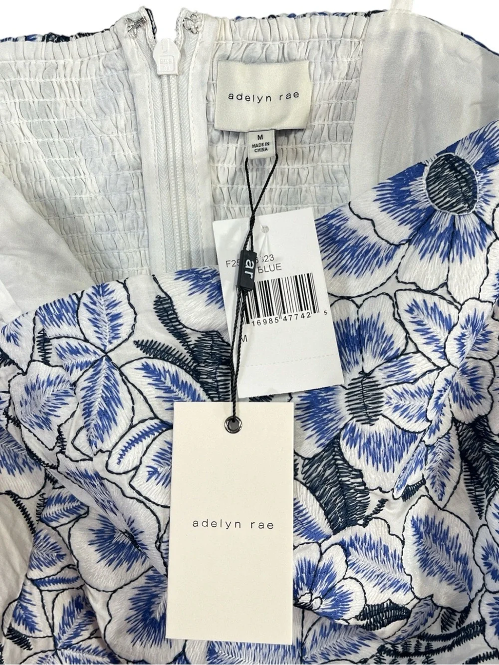 NWT Adelyn Rae Bruan Fit and Flare Embroidered Mini Dress Size Medium